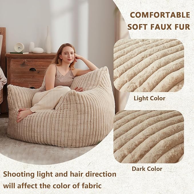 Giant Bean Bag Chairs for Adults Teens, Large Bean Bag Sofa Chairs - Image 5