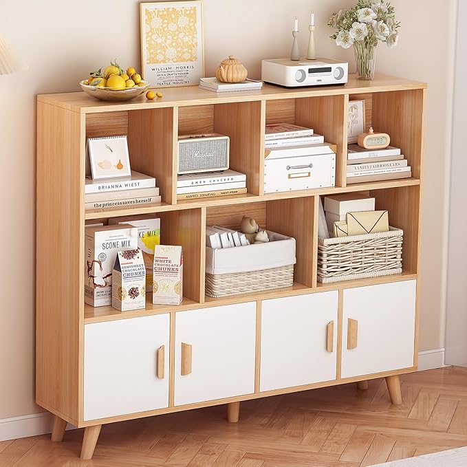 Cubby Shelf Bookcase with Doors by OSCHF