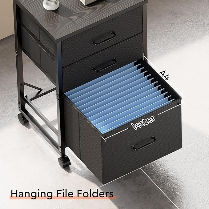 3 Drawer Mobile File Cabinet - Image 7
