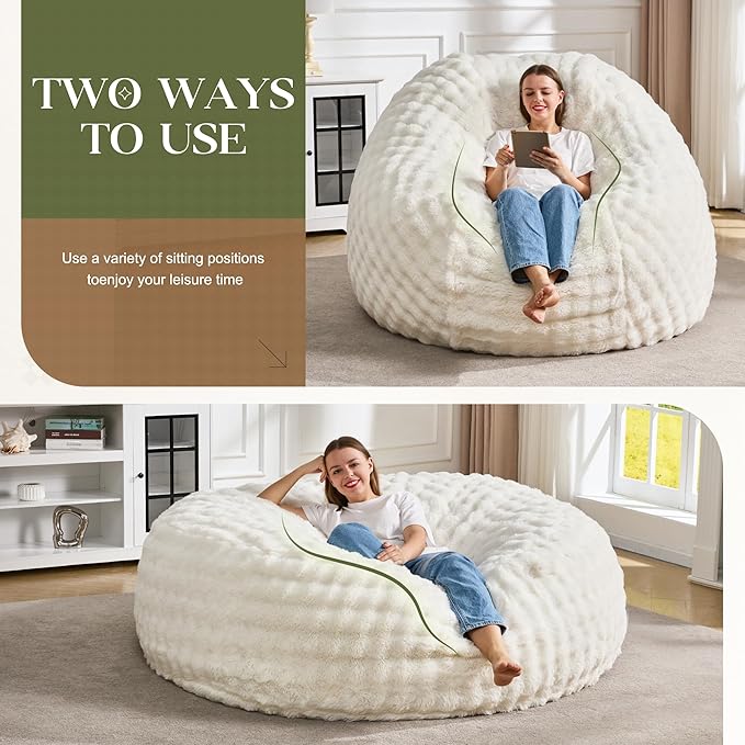 Hobestluk Bean Bag Chairs 6ft Beanbag Chair - Image 3