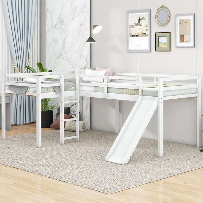L-Shaped Twin Size Loft Bed by Favfurish