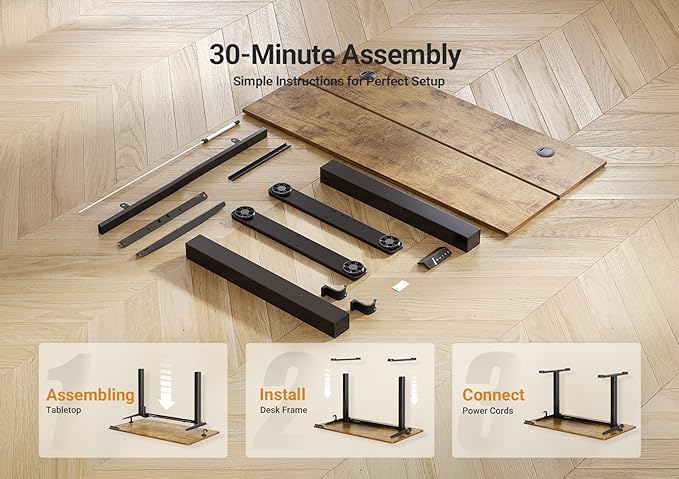 Seang Electric Standing Desk Adjustable Height, 40 x 24 Inch Sit Stand Desk - Image 9