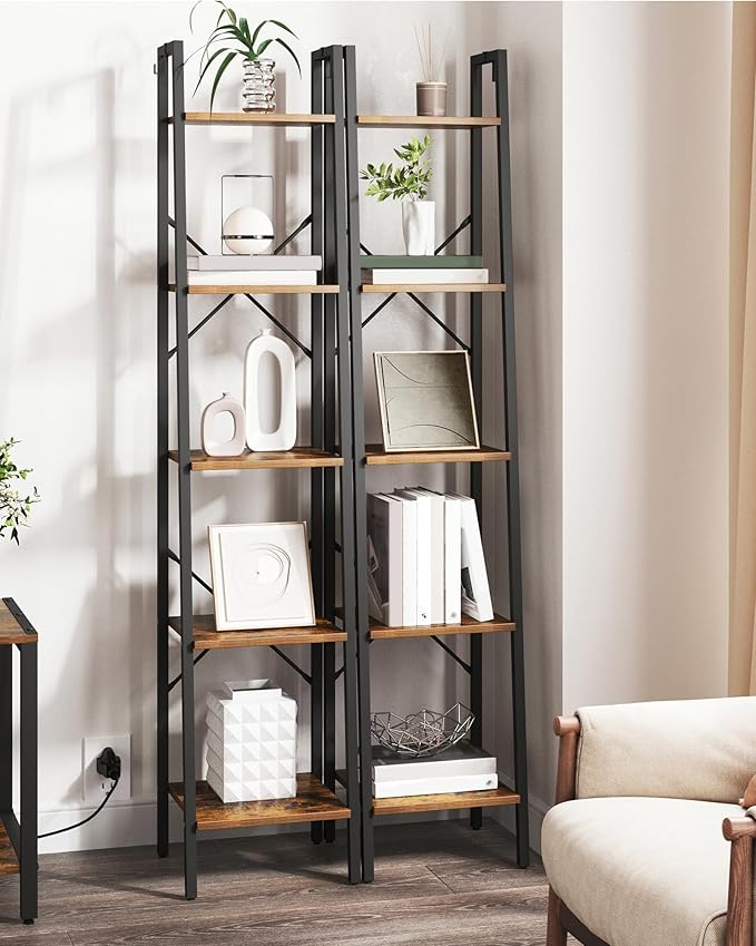 Ladder Shelf, Bookshelf Bookcase, Freestanding Corner Storage Shelve - Image 7