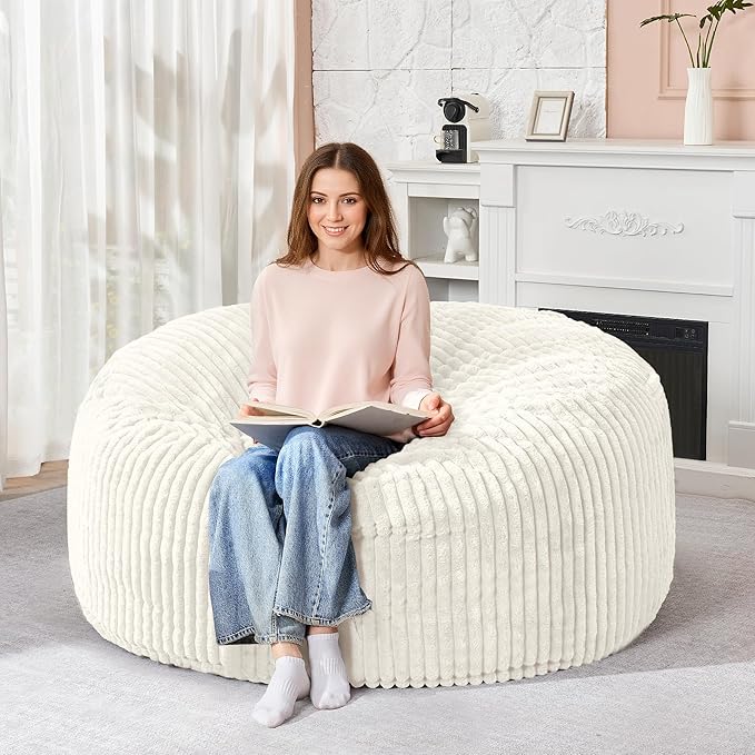 HABUTWAY 4FT Bean Bag Chair, Memory Foam Beanbag Chair by HABUTWAYMakeYourLifeComfortable