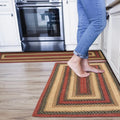 Highland Multicolor Small Braided Rug, 27x45 Rectangle by Homespice