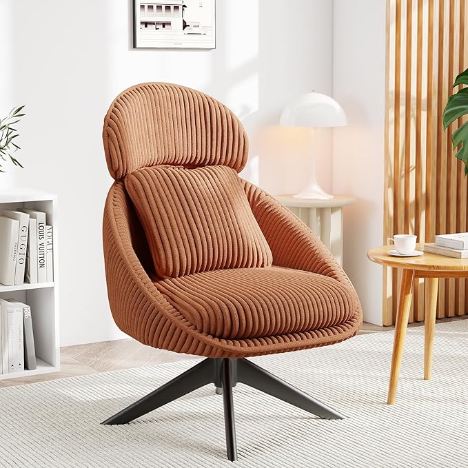 Furniliving Large Swivel Accent Chair Modern Arm Chair Sofa Chair - Image 3