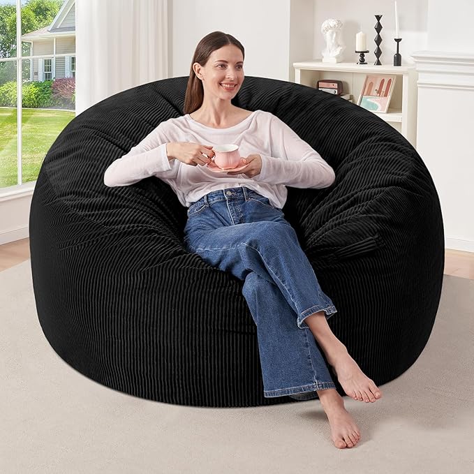 HABUTWAY 3FT Bean Bag Chair, Giant Bean Bag Chairs by HABUTWAYMakeYourLifeComfortable