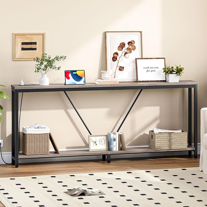 HOOBRO 78.7" Extra Long Sofa Console Table - Image 8