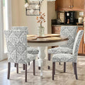 COLAMY Upholstered Parsons Dining Chairs Set of 4, Fabric Dining Room Kitchen by COLAMYINC