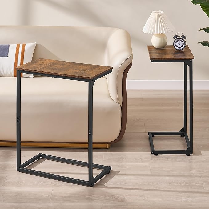C Shape End Table, Large Surface Couch Table, C Table Sofa Side End Table - Image 2