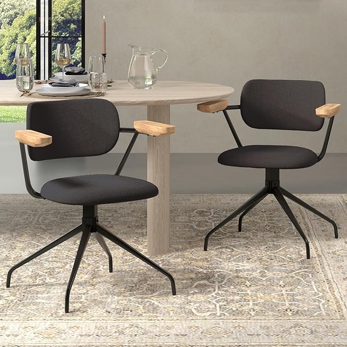 Modern Swivel Dining Chairs Set of 2 by MINPINSER