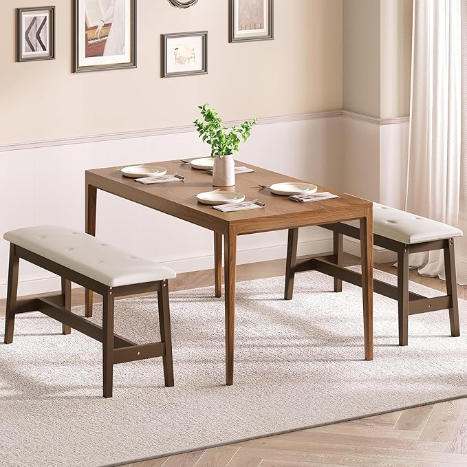 HOOBRO Dining Bench, Bamboo Dining Room Bench - Image 2