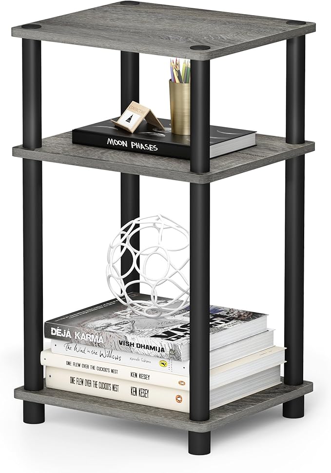 Furinno Just 3-Tier Turn-N-Tube End Table / Side Table / Night Stand / Bedside by Furinno-FitsYourSpaceFitsYourBudget