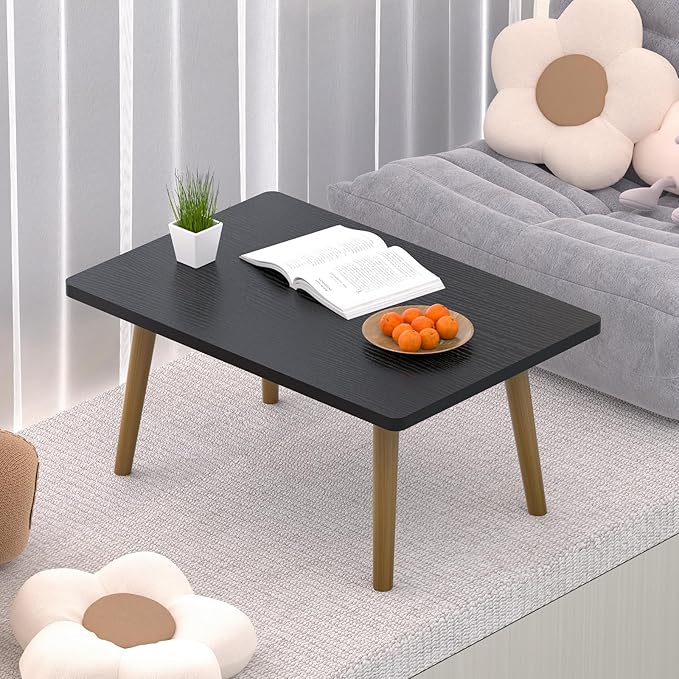 Small Coffee Table for Small Space, Low Table, Floor Table Desk for Sitting on - Image 7