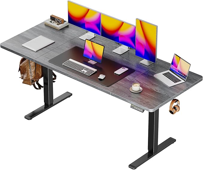 Huuger 63 x 28 Large Electric Standing Desk, Height Adjustable Computer Desk by Huuger