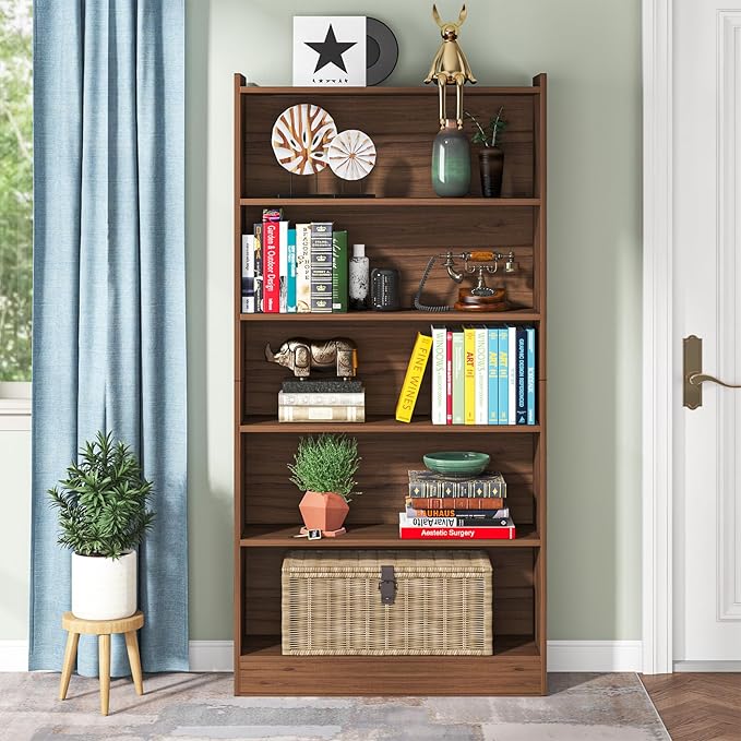 Tribesigns 72-inch Tall Bookcase, Modern 6-Tier White Library Bookshelf - Image 8