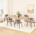 Dining Chairs Set of 6, Ergonomic Fabric Upholstered Seating by Unknown