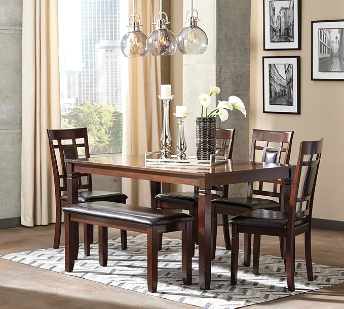 Signature Design by Ashley Bennox Dining Room Set, Includes Table, 4 18" Chairs - Image 9