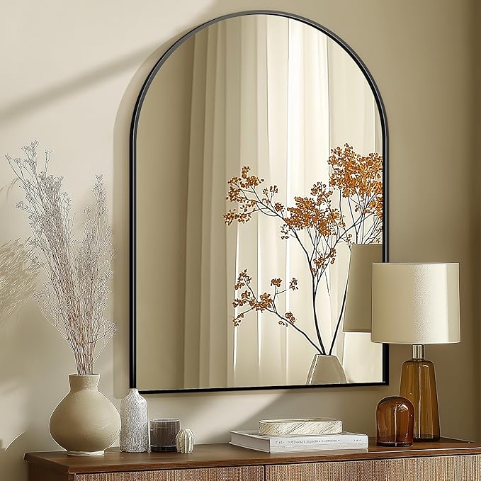 Arched Wall Mirror for Bathroom, Mirrors for Wall, Vanity Mirror for Bedroom by TRAHOME