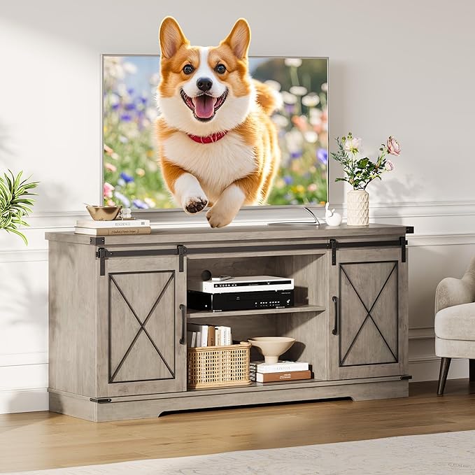 CABIHOME Farmhouse TV Stand and Entertainment Center - Image 9