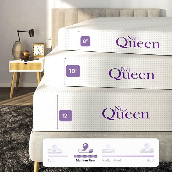 NapQueen 6 Inch Twin Size Mattress, Bamboo Charcoal Memory Foam Mattress - Image 6