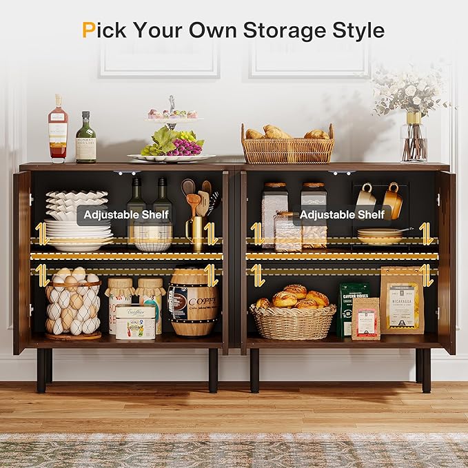 Tribesigns Set of 2 Sideboard Buffet - Image 4