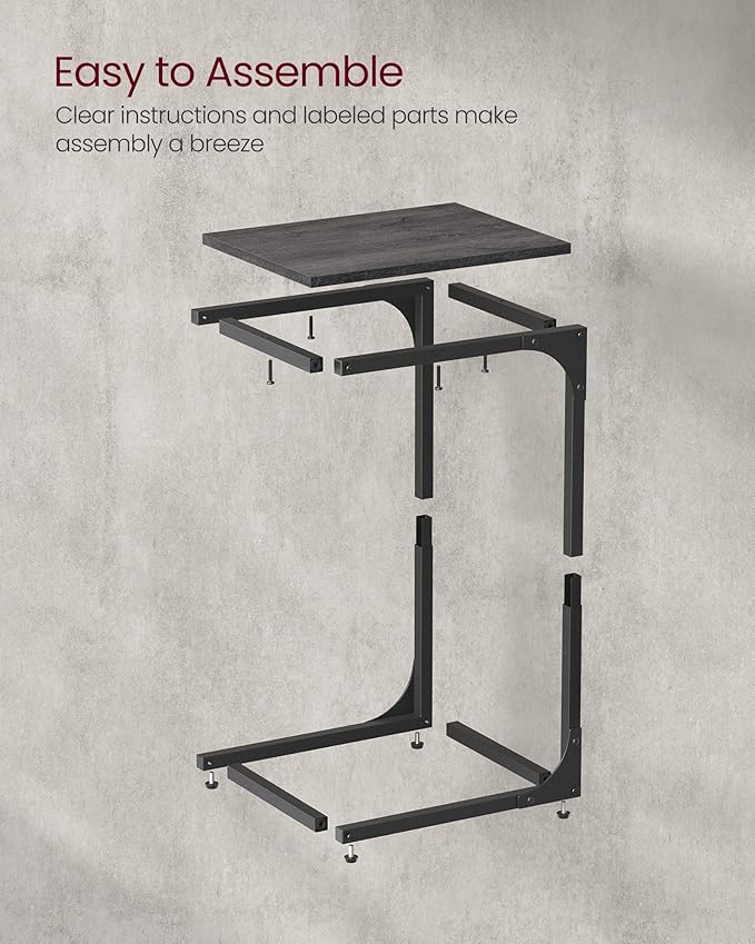 VASAGLE C-Shaped End Table, Small Side Table - Image 7