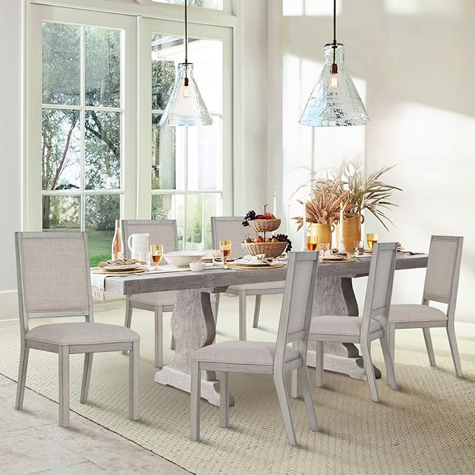 COLAMY Modern Rectangular Dining Table Set, 6 Person Capacity, Requires Assembly - Image 6