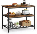 VASAGLE Kitchen Island with 3 Shelves, 39.4 Inches Width Kitchen Shelf with by VASAGLEbySONGMICSHOME