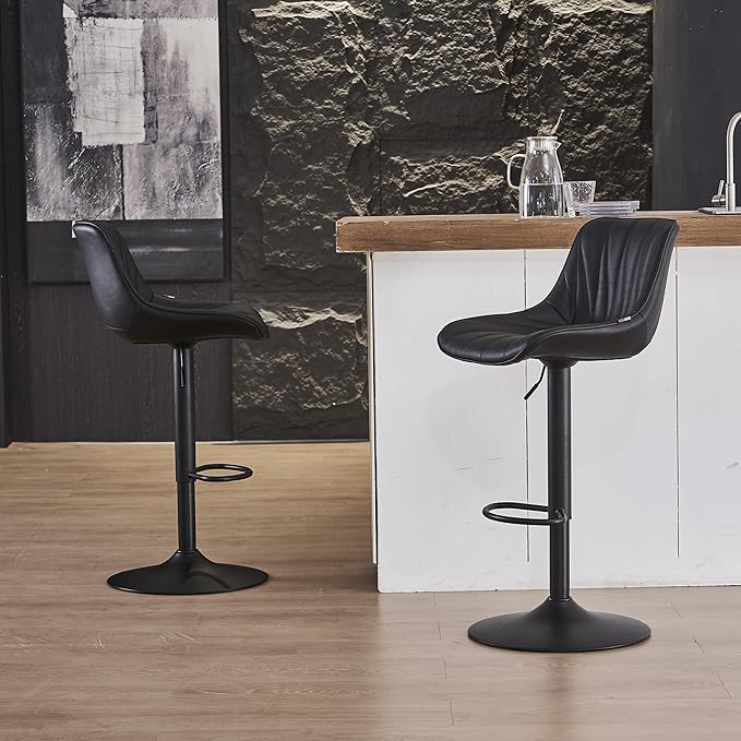 YOUNIKE Bar Stools Set of 2 for Kitchen Island, Adjustable Barstools - Image 10
