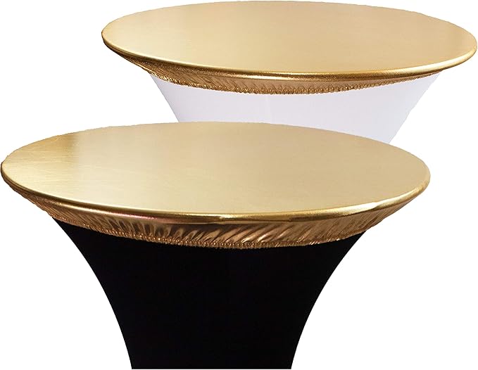 2-Pack Gold Spandex Table Topper Cap by Rally+Home+Goods