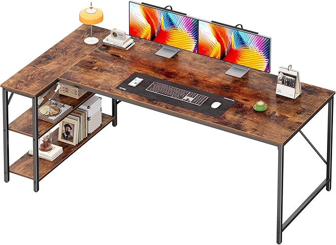 Huuger L Shaped Desk, 63 Inches Computer Desk by Huuger