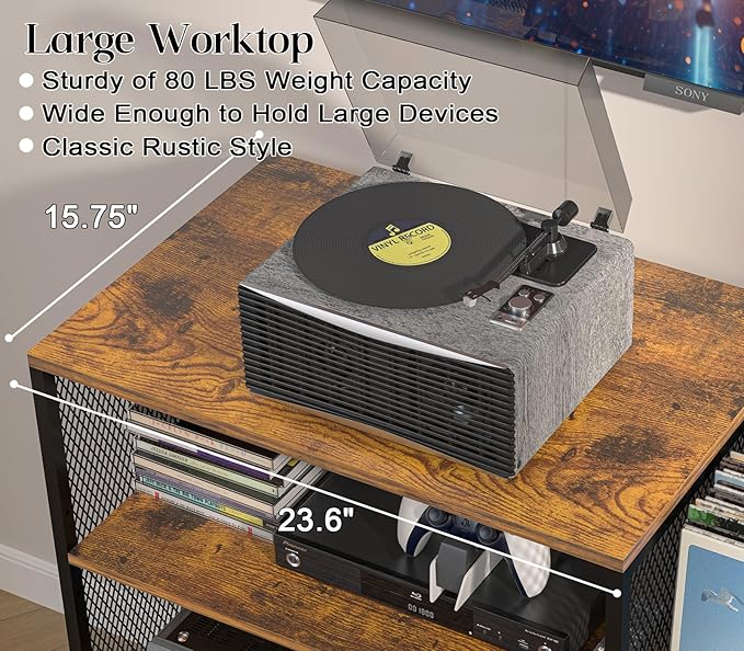 Large Record Player Stand Table - Image 5