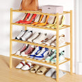 Smiry Shoe Rack, 4 Tier Bamboo Shoe Organizer, Stackable Free Standing Wooden by Smiry