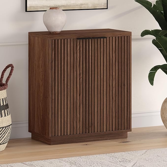 Henn&Hart 28" Wide Rectangular Accent Cabinet in Satin Walnut, - Image 2