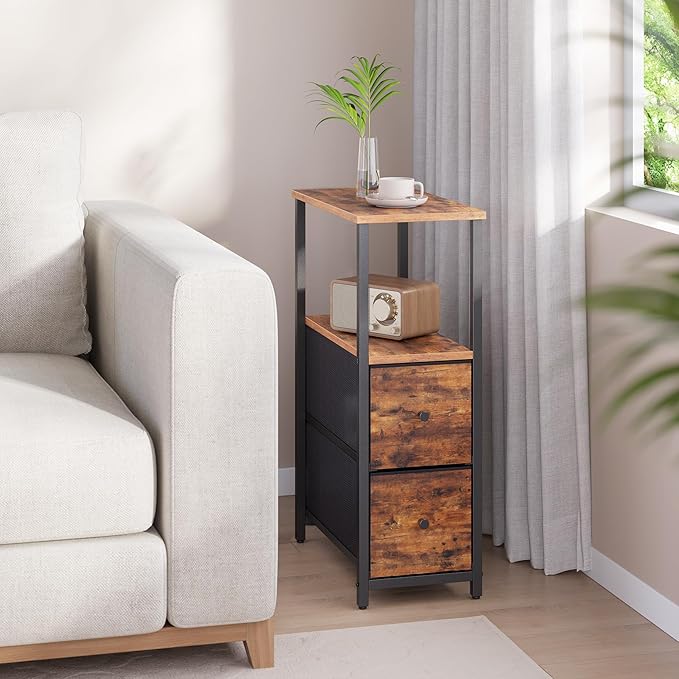 TUTOTAK Small Narrow End Table, Side Table, Nightstand - Image 4