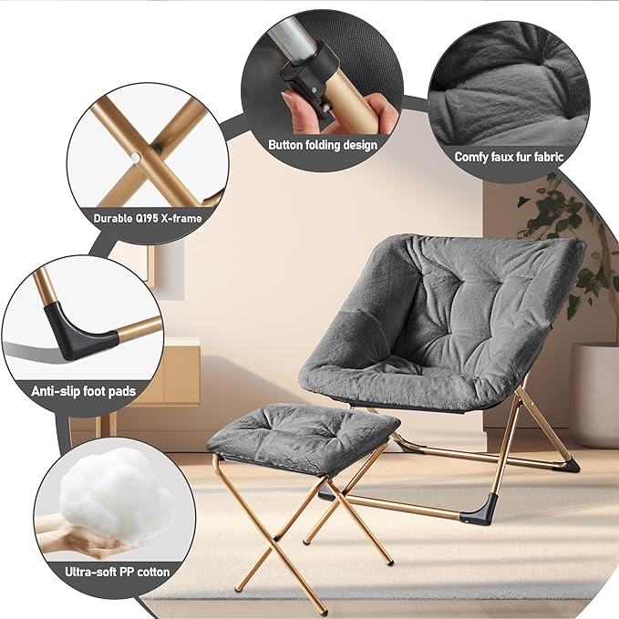 Comfy Oversized Saucer Chair - Image 5