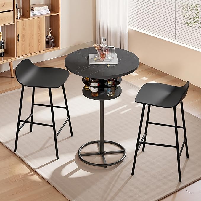 VECELO 36” High Top Bar Table, Sturdy Frame - Image 2