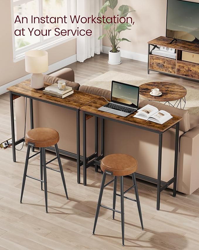 VASAGLE Bar Table, Narrow Long Kitchen Dining Table - Image 4