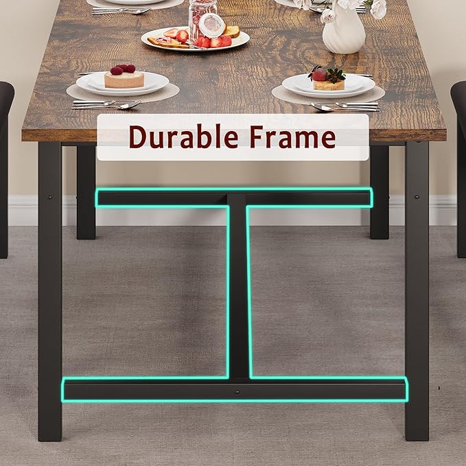 GarveeHome Dining Table Set for 4-6, Kitchen Table Set for Apartment, Small - Image 5