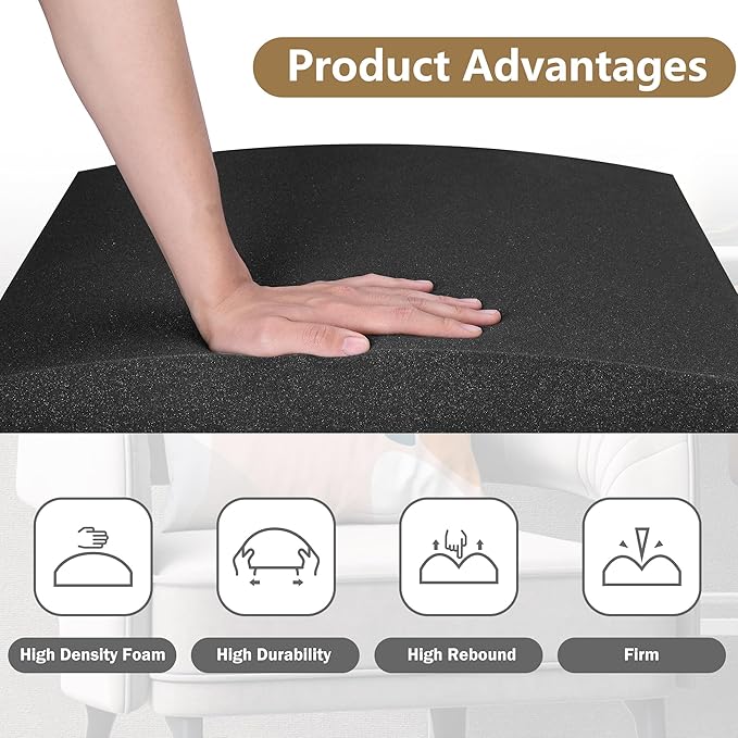 moonoom 22"x22" Couch Cushion Support, Curved High Density Foam Replacement - Image 6