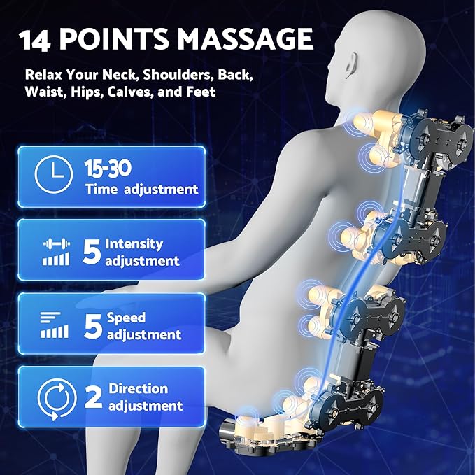 Massage Chair, Zero Gravity Full Body Massage Chair, Shiatsu Recliner - Image 4