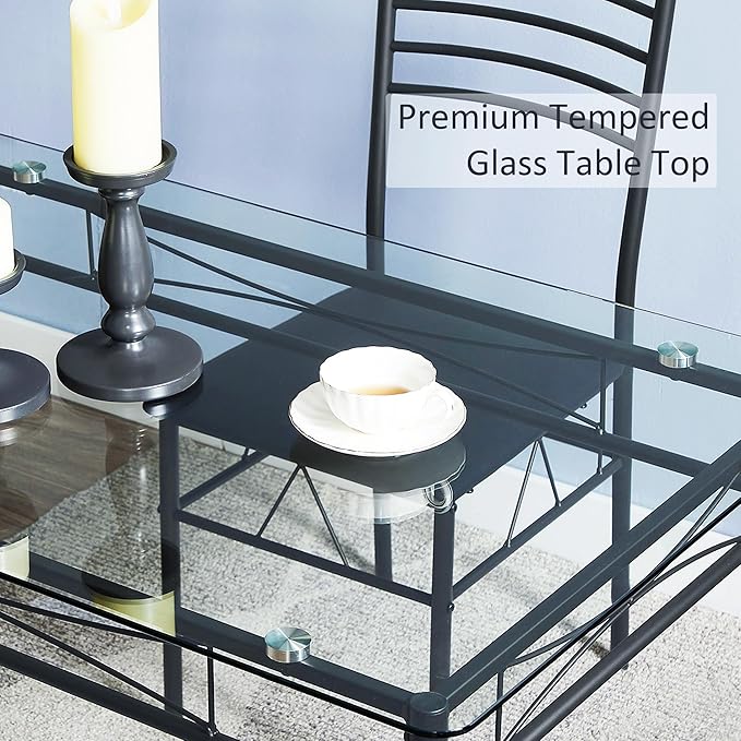 VECELO Kitchen Dining Table and Chairs Set - Image 6