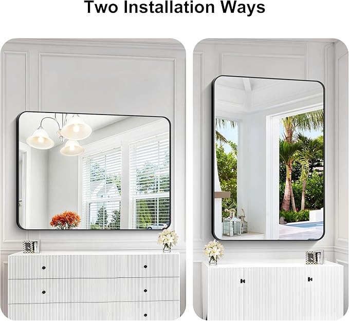 KOCUUY 36"x48" Large Rectangle Vanity Mirror, Modern Design of Upgraded - Image 6