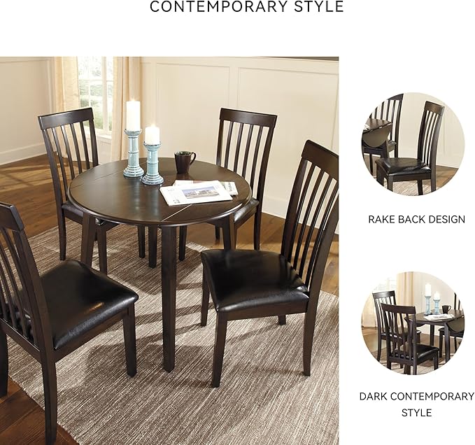 Signature Design by Ashley Hammis Rake Back Dining Room Chair, Dark Brown - Image 5