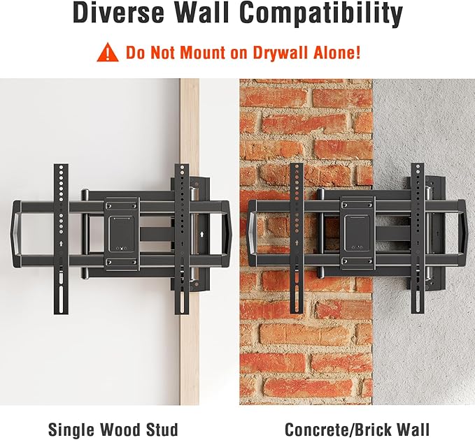 ELIVED Long Arm TV Wall Mount for Most 42-75 Inch TVs, 37.9 Inch Long Extension - Image 8