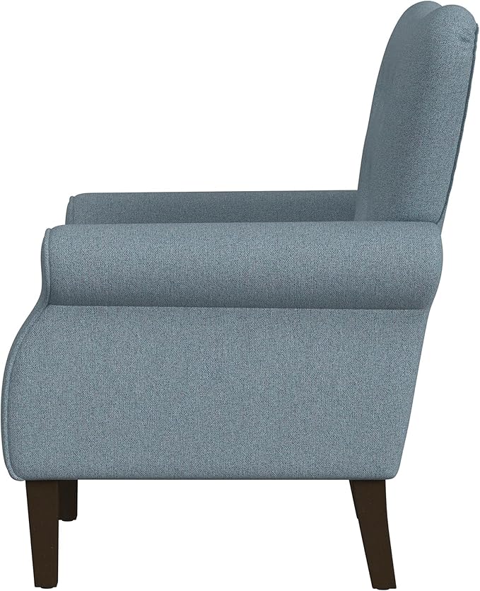 Home Decor | Upholstered Rolled Arm Wingback Accent Chair | Accent Chairs - Image 4