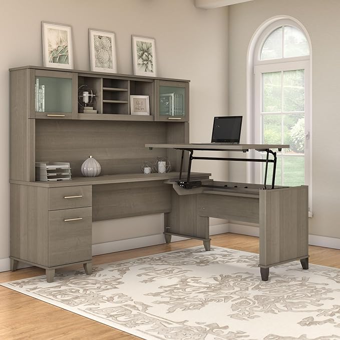 Bush Furniture Somerset 3 Position Sit to Stand L Shaped Desk - Image 2