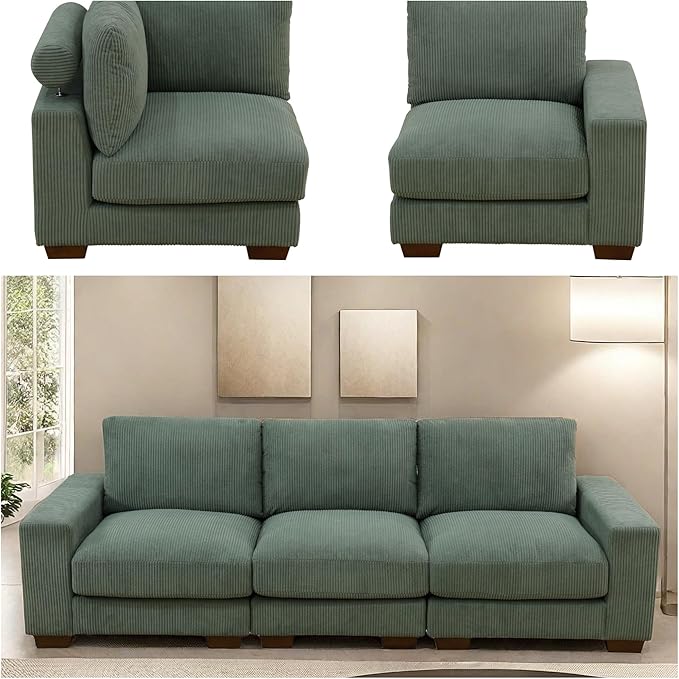 Sectional Couches Sofa for Living Room, 98″ 3 Seater Cloud Couch, Modern Comfy - Image 5