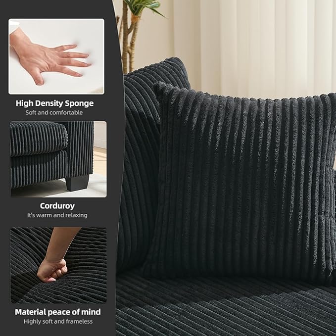 Symmetrical U Shaped Sectional Sofa Convertible Pull Out Sleeper Sofabed - Image 7